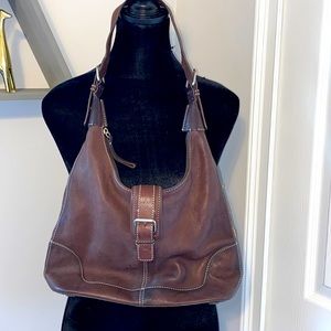 Ladies Brown Hobo purse in suede & leather GUC gently used a few times.